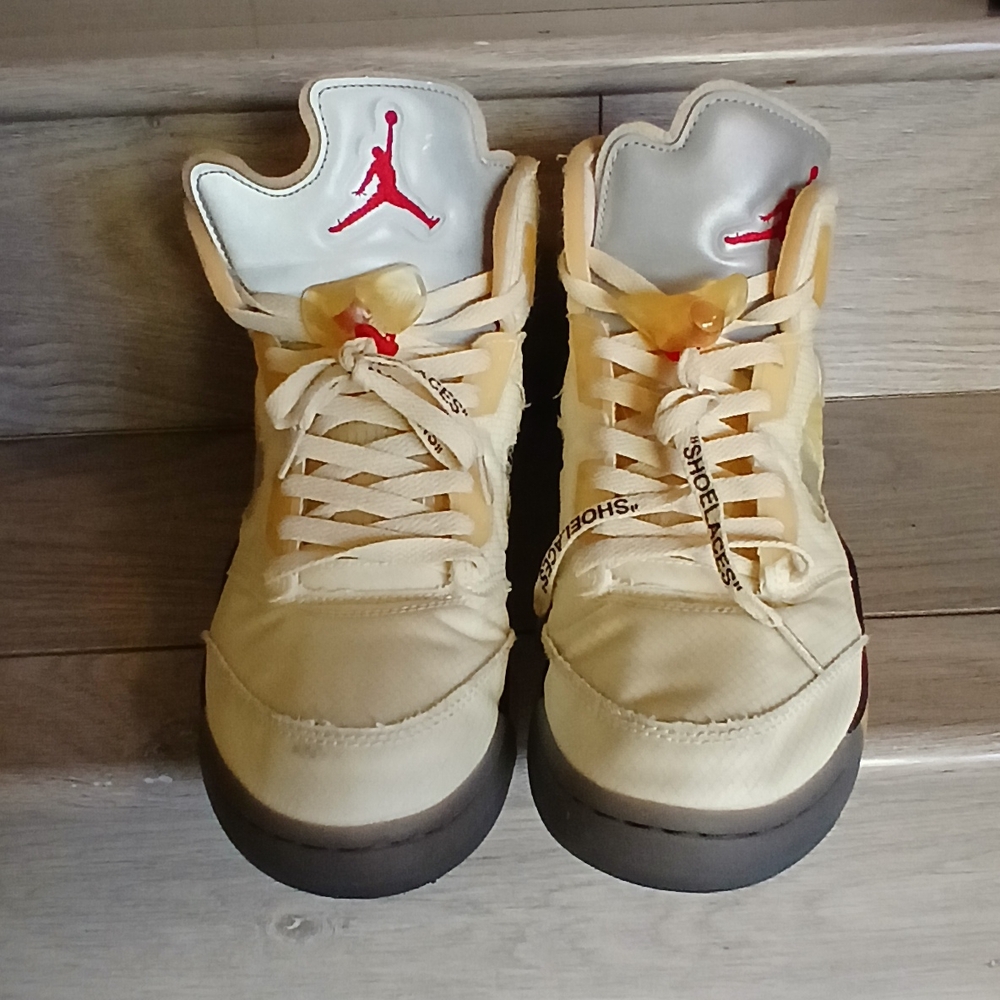Off-White x Air Jordan 5 SP 'Sail' Sneakers